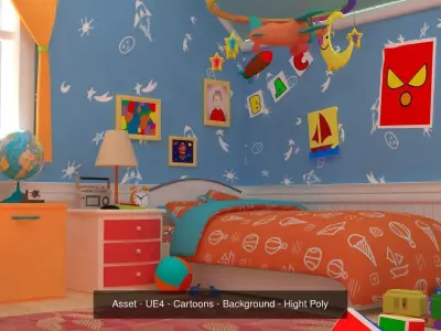 Asset - Cartoons - Background 04 - Hight Poly 3D Model Pack
