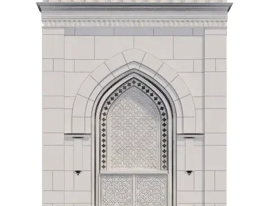 Arabic turkish islamic architectural element set 505 3D model