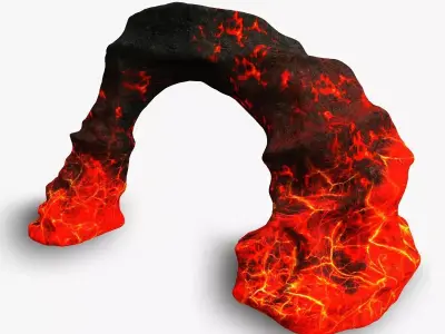 Small Arch - Lava Low-poly 3D model