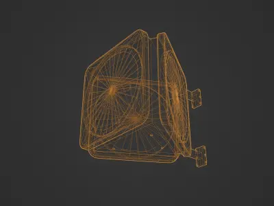 Prague street clock Low-poly 3D model