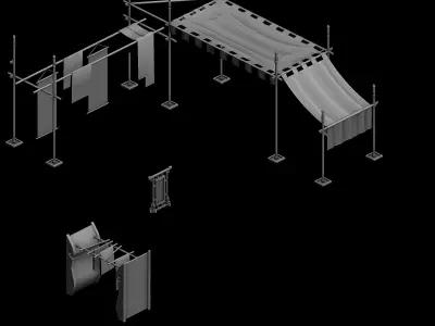Game Architecture - city - Book Beach 01 3D model