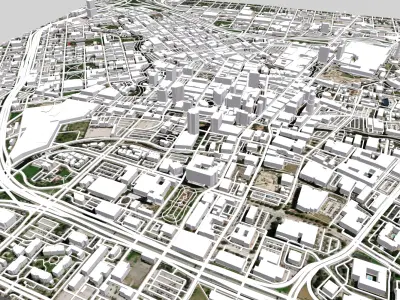 Cityscape San Antonio Alberta 3D model