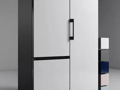 SAMSUNG BESPOKE REFRIGERATOR 2 DOOR PLUS 1 DOOR 3D model