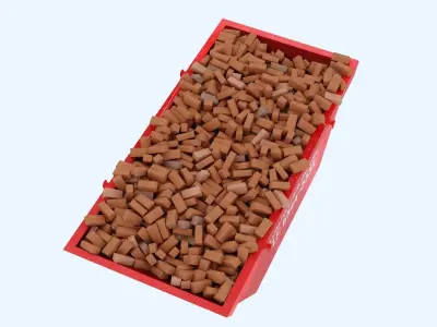 Industrial Container with bricks 3 3D model
