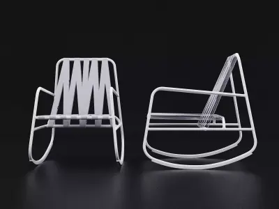 Dozequinze Rocking Chair 3D model