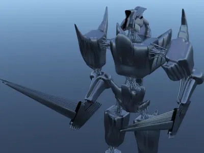 Robot Cyborg Space SciFi Character 3D model