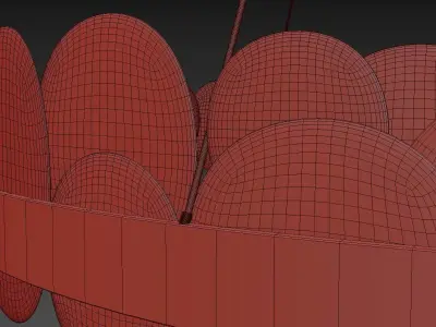 Bollarm Circle Chandelier Series 3D model