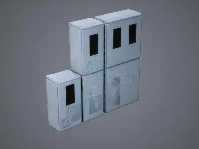 Electrical Breaker Boxes Low-poly 3D model