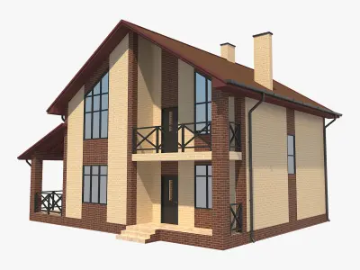 House With Interior 2 3D model