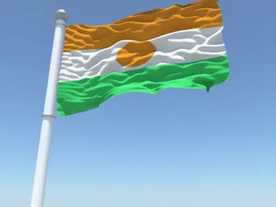 Niger flag 3D model