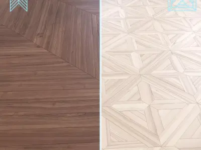 Parquet - Laminate - Wooden floor 2 in 1 Low-poly 3D model 32