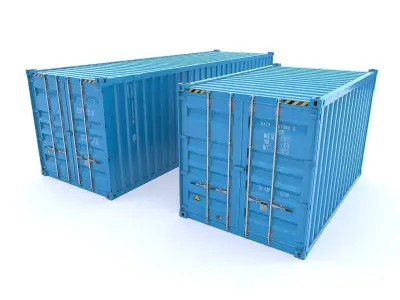 Ship Container Pack Low-poly 3D model