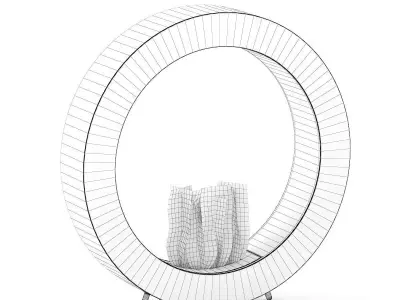 Round Gas Fireplace 3D model