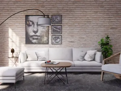 Living Room Set 3D model get
