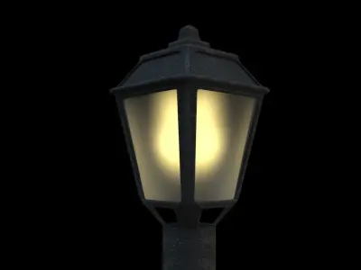 Street Lamp Free low-poly 3D model 8