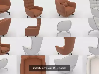 Collection Armchair 14 3D Model Pack