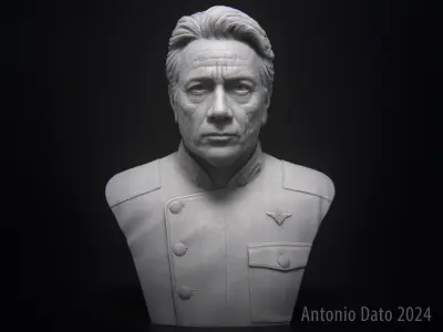 Edward James Olmos as William Adama Bust Printable 3D Model 3D print model