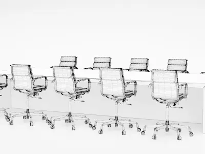  Conference Meeting Room Furniture 05 3D model