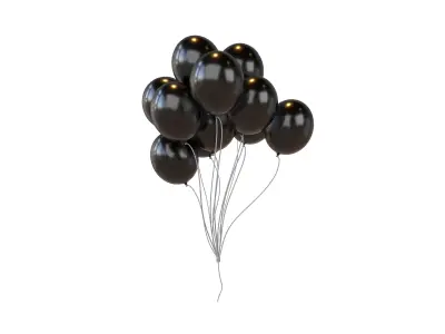 Bunch of Balloons v1 010 Low-poly 3D model