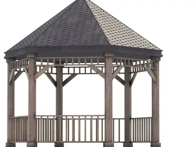 Stunning Gazebo Backyard 3D model