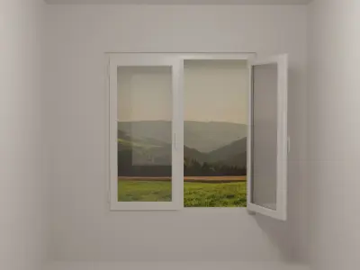 Plastic windows collection of 6 pieces 3D model