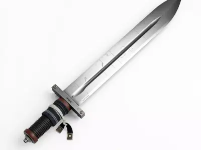 Modern Tactical Combat Blade Low-poly 3D model