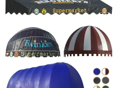 awning kitbash 3D model