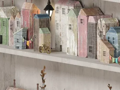 Village Decor Set 3D model