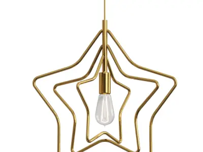 Simple Scandinavian Style Chandelier  3D model