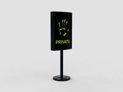 Metallic Stand or Plastic V2 PBR Low-poly 3D model