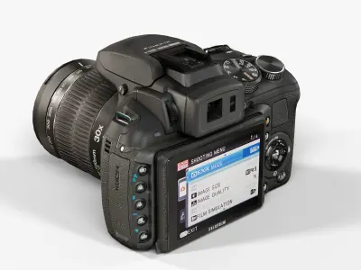 Fujifilm FinePix HS35EXR bridge digital camera Low-poly 3D model