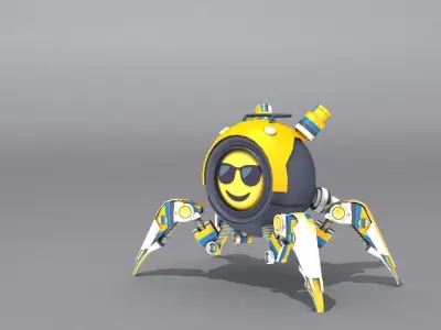 3D Smart Drone SD3 Low-poly 3D model