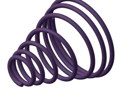 Plastic Conical Spring Toy 3D model