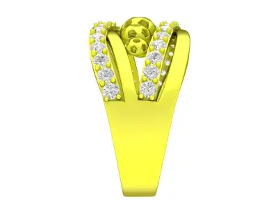 Luxury Openwork Bead Diamond Ring for Men 7074 3D print model