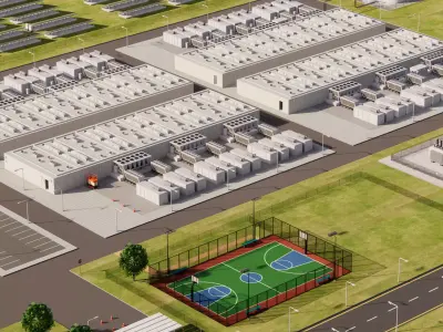 Huge Data Center Area 3D model