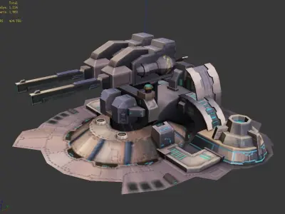 Machinery - Turret 02 3D model