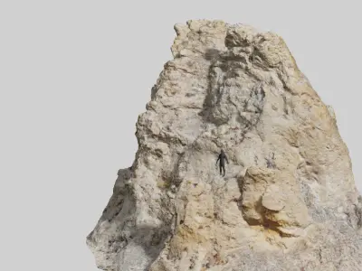 Big Mountain Peak Cliff Boulder Drone Scan PBR 3D model