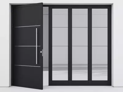 Aluminium door 134 3D model