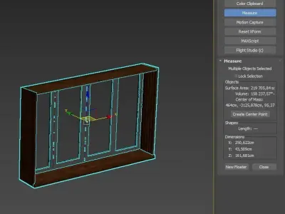 A set of plastic windows with wooden trim 3D model