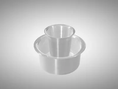 Tumbler and Saucer Low-poly 3D model