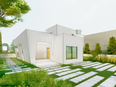 Minimal Modern House - 230 SQM - Full Package 3D model