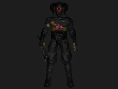 AAA 3D MODEL FANTASY HORROR DEMON CHARACTER - BLOODY DEMON HORN