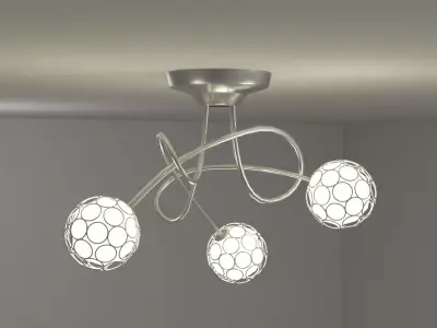 Globes Ceiling Light Free 3D model