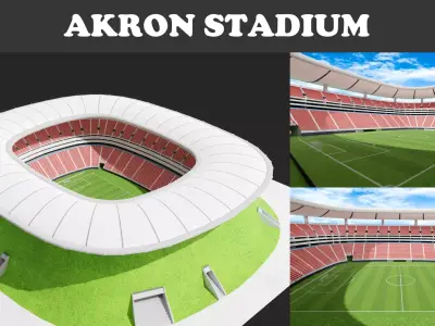 Akron Stadium 3D model