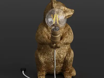 Raccoon Table Lamp 3D model