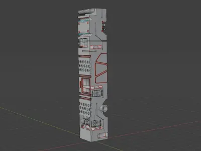 Sci-Fi Hard Surface Pillar 3D model