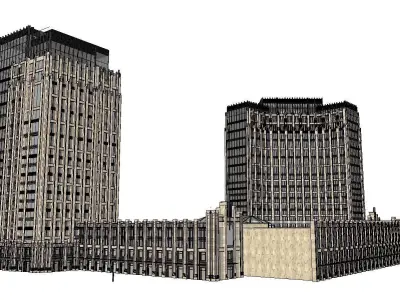 vacation spot-Resort-Fashion Leisure Hotel-097 3D model
