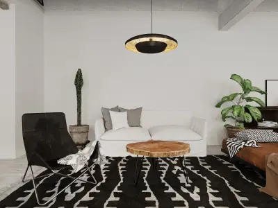 Solar Moon eclipse chandelier 3D model