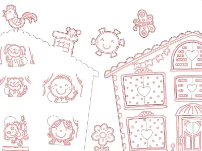 Layered House Puzzle Laser Cut File for Kids 3D model