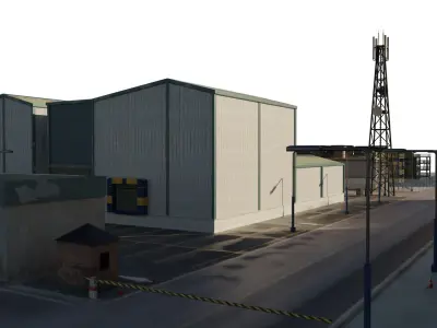 Nuclear Power Plant  3D model 3D model